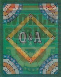 1991 Score - Magic Motion: World Series Trivia #68 Q&A Card 12 Front