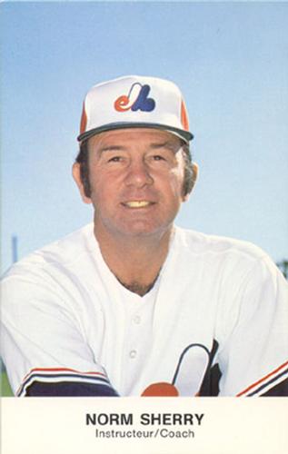 1979 Montreal Expos Postcards #NNO Norm Sherry Front
