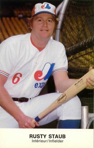 1979 Montreal Expos Postcards #NNO Rusty Staub Front