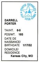 1982 All-Star Game Program Inserts #NNO Darrell Porter Back
