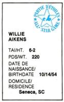 1982 All-Star Game Program Inserts #NNO Willie Aikens Back