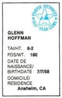 1982 All-Star Game Program Inserts #NNO Glenn Hoffman Back