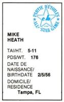 1982 All-Star Game Program Inserts #NNO Mike Heath Back