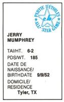 1982 All-Star Game Program Inserts #NNO Jerry Mumphrey Back