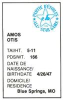1982 All-Star Game Program Inserts #NNO Amos Otis Back