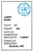 1982 All-Star Game Program Inserts #NNO Larry Gura Back