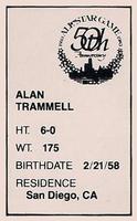 1983 All-Star Game Program Inserts #NNO Alan Trammell Back