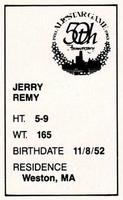 1983 All-Star Game Program Inserts #NNO Jerry Remy Back