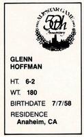 1983 All-Star Game Program Inserts #NNO Glenn Hoffman Back