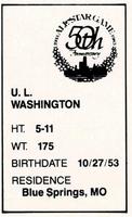 1983 All-Star Game Program Inserts #NNO U.L. Washington Back