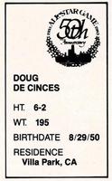 1983 All-Star Game Program Inserts #NNO Doug DeCinces Back