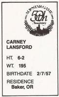 1983 All-Star Game Program Inserts #NNO Carney Lansford Back