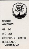 1983 All-Star Game Program Inserts #NNO Reggie Jackson Back