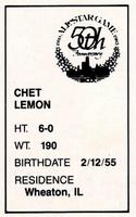 1983 All-Star Game Program Inserts #NNO Chet Lemon Back