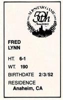 1983 All-Star Game Program Inserts #NNO Fred Lynn Back
