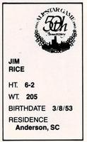 1983 All-Star Game Program Inserts #NNO Jim Rice Back