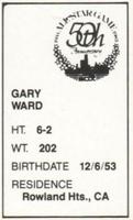 1983 All-Star Game Program Inserts #NNO Gary Ward Back