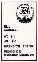 1983 All-Star Game Program Inserts #NNO Bill Caudill Back