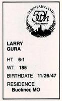 1983 All-Star Game Program Inserts #NNO Larry Gura Back