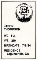 1983 All-Star Game Program Inserts #NNO Jason Thompson Back