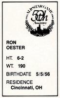 1983 All-Star Game Program Inserts #NNO Ron Oester Back