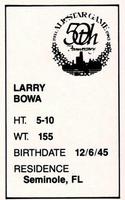 1983 All-Star Game Program Inserts #NNO Larry Bowa Back