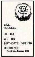 1983 All-Star Game Program Inserts #NNO Bill Russell Back