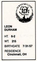 1983 All-Star Game Program Inserts #NNO Leon Durham Back