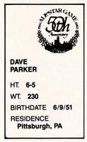 1983 All-Star Game Program Inserts #NNO Dave Parker Back