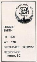 1983 All-Star Game Program Inserts #NNO Lonnie Smith Back