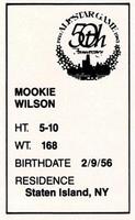 1983 All-Star Game Program Inserts #NNO Mookie Wilson Back