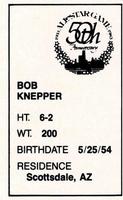 1983 All-Star Game Program Inserts #NNO Bob Knepper Back