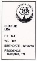 1983 All-Star Game Program Inserts #NNO Charlie Lea Back