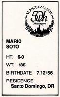 1983 All-Star Game Program Inserts #NNO Mario Soto Back