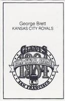 1984 All-Star Game Program Inserts #NNO George Brett Back