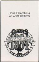 1984 All-Star Game Program Inserts #NNO Chris Chambliss Back
