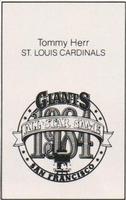 1984 All-Star Game Program Inserts #NNO Tom Herr Back
