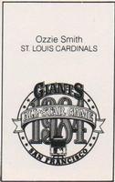 1984 All-Star Game Program Inserts #NNO Ozzie Smith Back