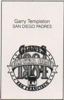 1984 All-Star Game Program Inserts #NNO Garry Templeton Back