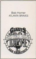 1984 All-Star Game Program Inserts #NNO Bob Horner Back
