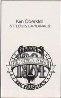 1984 All-Star Game Program Inserts #NNO Ken Oberkfell Back