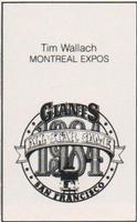 1984 All-Star Game Program Inserts #NNO Tim Wallach Back