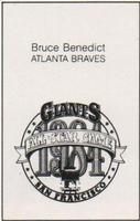 1984 All-Star Game Program Inserts #NNO Bruce Benedict Back