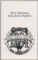 1984 All-Star Game Program Inserts #NNO Terry Kennedy Back