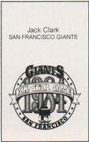 1984 All-Star Game Program Inserts #NNO Jack Clark Back