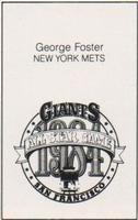 1984 All-Star Game Program Inserts #NNO George Foster Back
