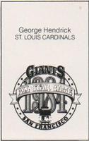 1984 All-Star Game Program Inserts #NNO George Hendrick Back