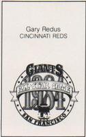 1984 All-Star Game Program Inserts #NNO Gary Redus Back