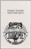 1984 All-Star Game Program Inserts #NNO Dwight Gooden Back