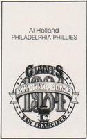 1984 All-Star Game Program Inserts #NNO Al Holland Back